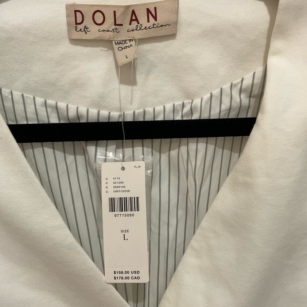 Dolan Cream Blazer with Striped Lining - Picture 5 of 8